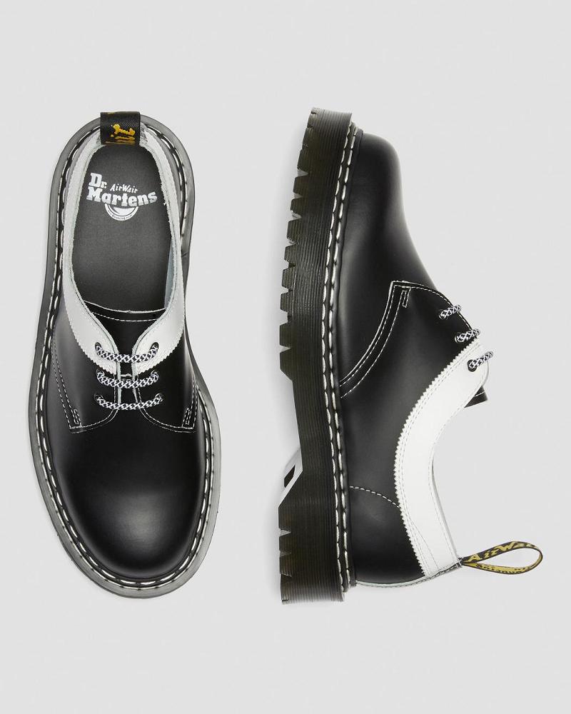 Dr Martens 1461 Bex Smooth Contrast Leren Oxford Schoenen Heren Zwart Wit | NL 22JPQ